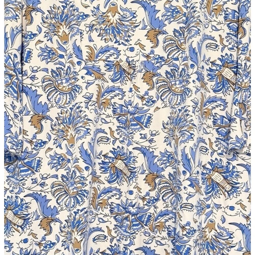 Jude Connally Small Blue White Floral Print Shift Tunic Dress Short Sleeve - Picture 5 of 7